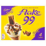 Cadbury Flake Ice Cream Cones 4Pk