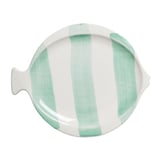 Striped Fish Shaped Lunch Plate Green