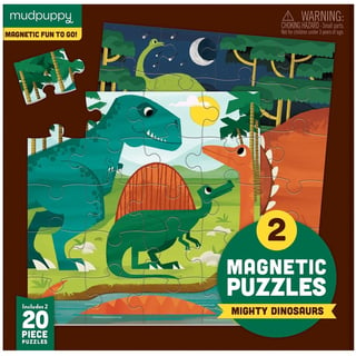 Mudpuppy Two Magnetic Puzzles Mighty Dinosaurs 20 Stukjes 3+