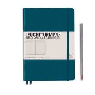 Leuchtturm medium dotted notebook (A5) hardcover - 14.5 x 21cm / pacific green