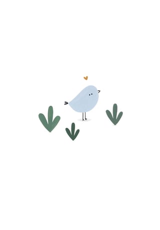 Wenskaarten - Klein Liefs - Wenskaart - Klein Liefs: Vogel