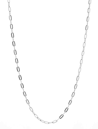 Silver Necklace with Short Link - Sterling Silver / Silver