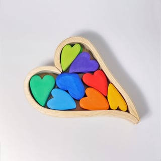 Houten Regenboogharten (Grimms)
