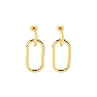 Gold Plated Oval Earrings