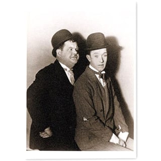 Postkaart - Laurel and Hardy - Lansing Brown 1925