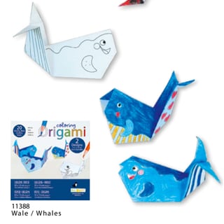 Fridolin Coloring Origami Walvissen 2 Motieven 20 Vellen 15 X 15 Cm 4+