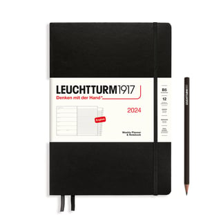 Leuchtturm 2024 diary hardcover composition b5 week - black