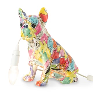 Lamp Bulldog Pop-Art Kunststof B15xH29cm