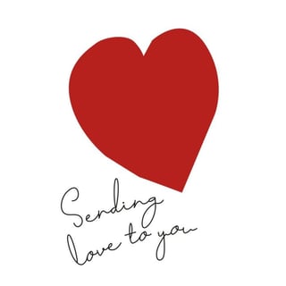 Context Cards Gevouwen Kaart- La Vie Est Belle Sending Love Hart