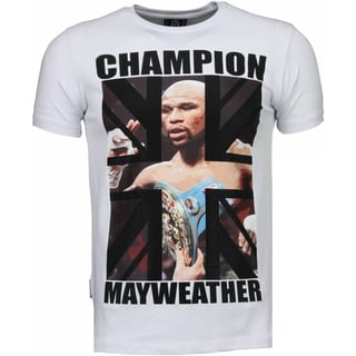 Mayweather - Rhinestone T-Shirt - Wit