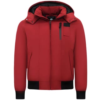 Gewatteerde Winterjas Heren Kort -7006 - Rood