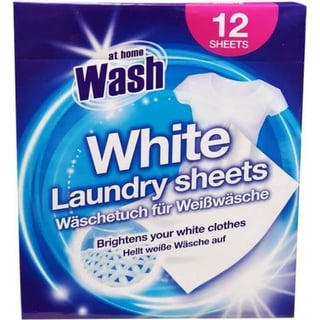 At Home Wash White Laundry Sheets