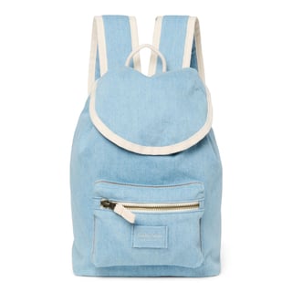 Denim Solid Midi Backpack Drawstring  Blue - Blue / OS