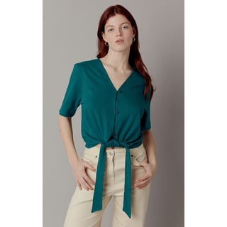Top Freesia Tie - Color: Teal Green - Size: M
