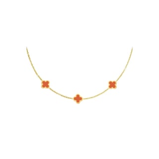 Multicolor Necklace Red - clover - Onesize