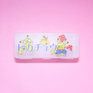 Pikachu Transparant Pencil Case - Blue