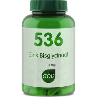 AOV 536 Zink Bisglycinaat 15 Mg - 120 Veacaps - Mineralen - Voedingssupplementen