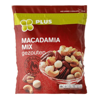 PLUS Macadamia Mix Gezouten Gebrand