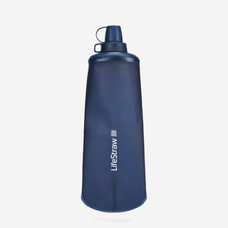Flexibele Waterfilter liter waterfles - Lifestraw Peak squeeze bottle - Blauw