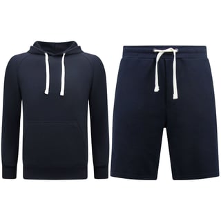 Hoodie Heren - Korte Broek Heren - SET- Donker Blauw