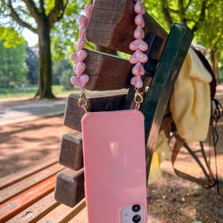 Roze Telefoonkoord met Hartjes  Pink Hearts Cord  (Pre-order)