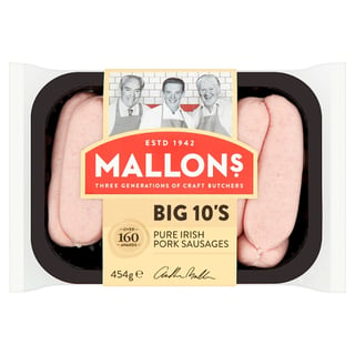 Mallon's Big 10 Pork Sausages 454g