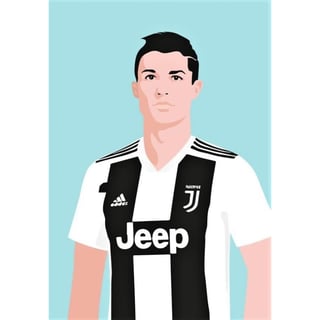 Pop Art New Generation Postkaart - Cristiano Ronaldo - Voetbal Speler
