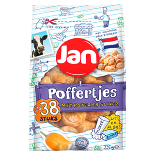Jan Poffertjes Naturel Met Boter en Suiker