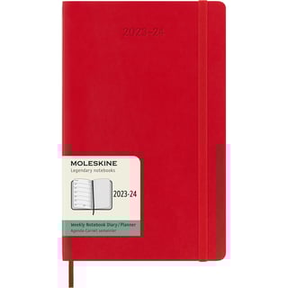 Moleskine 18 Months Diary Weekly Softcover Large 2025 - 2026 - Red