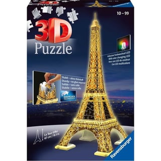 3d Puzzel Eiffeltoren Bij Nacht