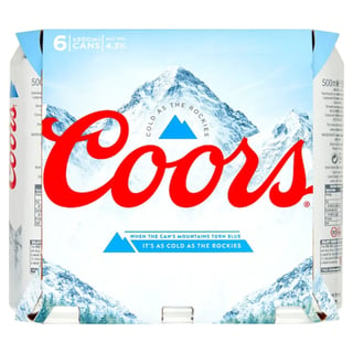 Coors Can 6Pk 500Mls