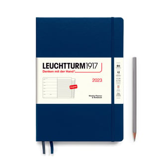 Leuchtturm 2024 diary hardcover composition b5 week - navy