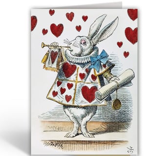 Dubbele Kaart Alice in Wonderland, White Rabbit