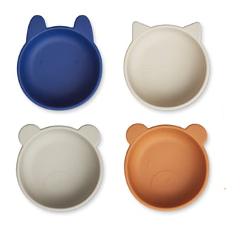 Liewood Iggy Silicone Bowls - 4 Pack Mist Multi Mix