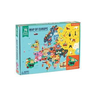 Puzzel Map of Europe 70 St. - Mudpuppy