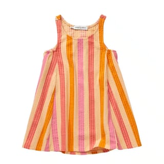 Sproet & Sprout Sleeveless Dress Stripes Nectarine