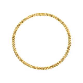 Gold Plated Curb Chain Necklace - Brass / Gold Plated