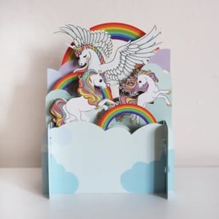 Alljoy Design 3D Pop-up Kaart Pegasus - Unicorn