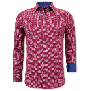 Overhemd Met Print Heren - Slim Fit - 3087 - Rood