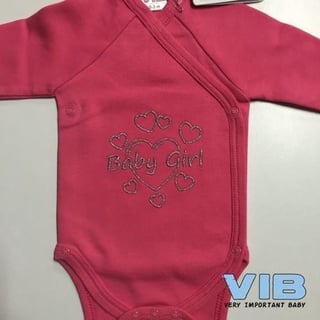 Vib Overslag Romper 'Baby Girl Hart