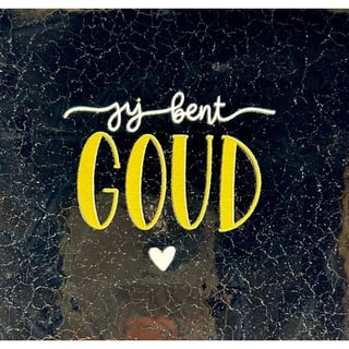 Yett Quote Tegel Goud 10x10