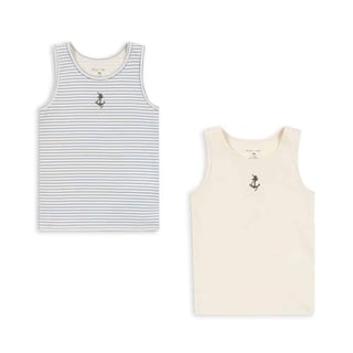 Konges Sløjd Basic 2 Pack Tanktop Gots Stripe Provence Mix