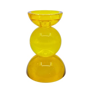 Kandelaar Votief Geel Kristal Glas 12x16cm
