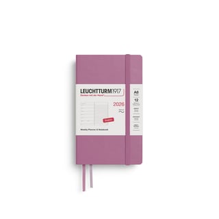 Leuchtturm 2026 Diary Softcover Pocket Weekly + Notes - Dusty Rose