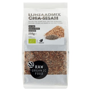 Raw Organic Food Lijnzaadmix Chia Sesam Bio