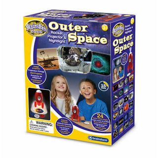 Brainstorm Toys Outer Space Rocket Projector & Nightlight 3+