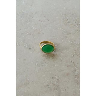 By-Bar Pd Oval Ring Green