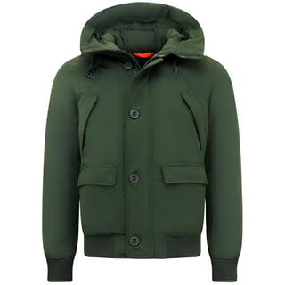 Heren Winterjas Kort Met Capuchon - 8002 - Groen