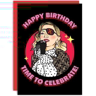 Wenskaart - Madonna - Happy Birthday Time to Celebrate!