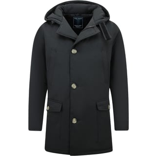 Lange Parka Heren Met Capuchon - 7101 - Zwart